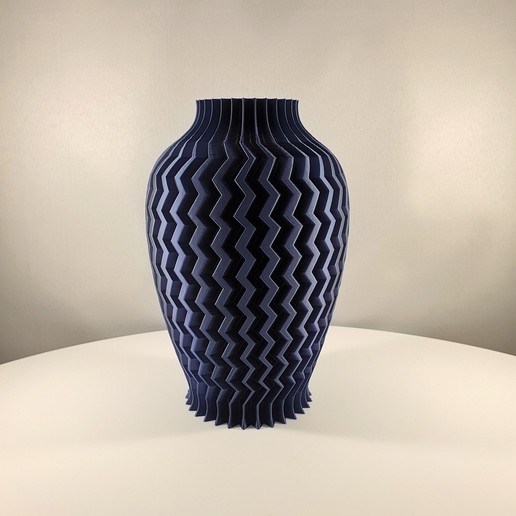 Download free STL file Textured Vase ZigZag (Vase Mode) • Template to